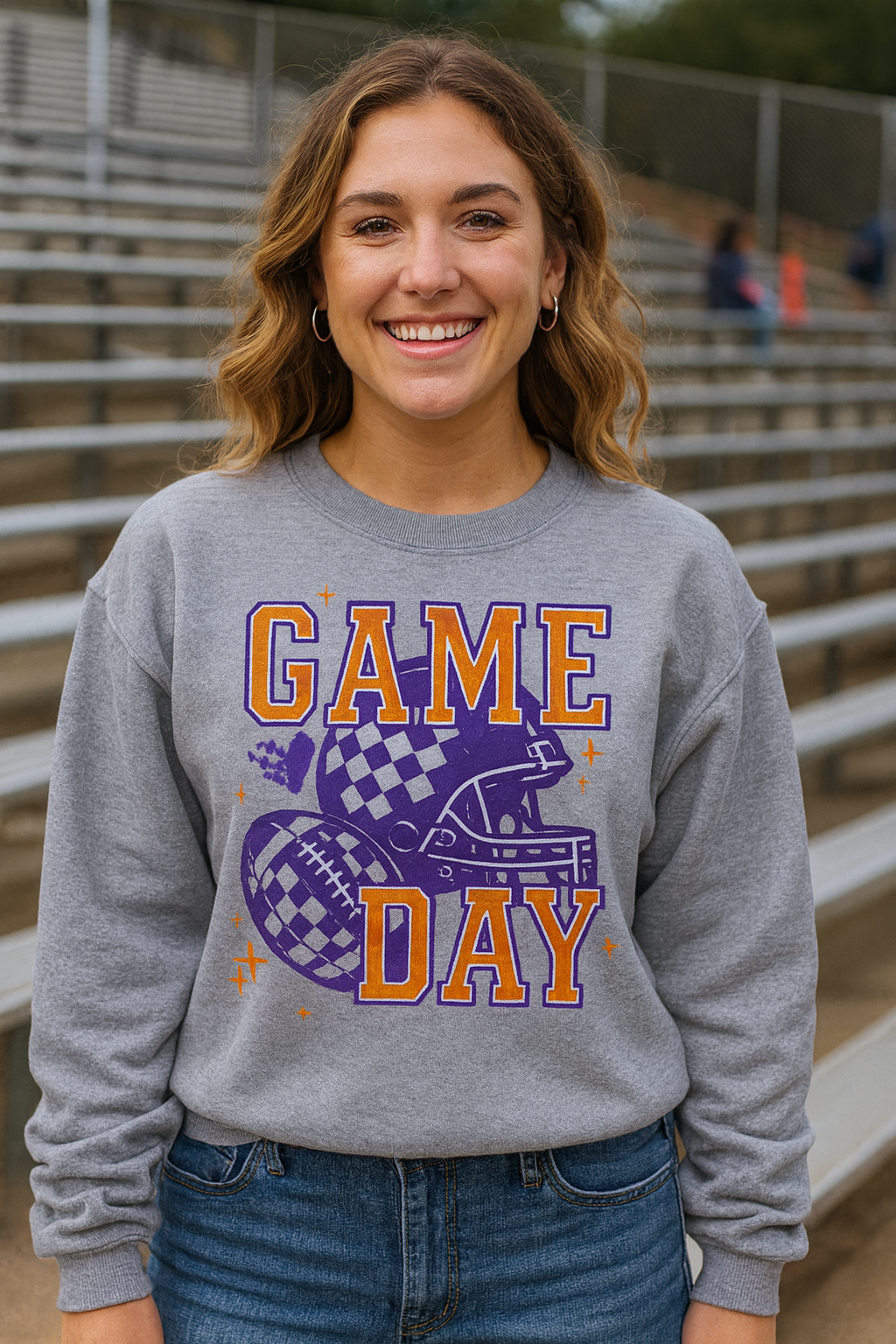 Game Day - Orange & Purple Sweatshirt