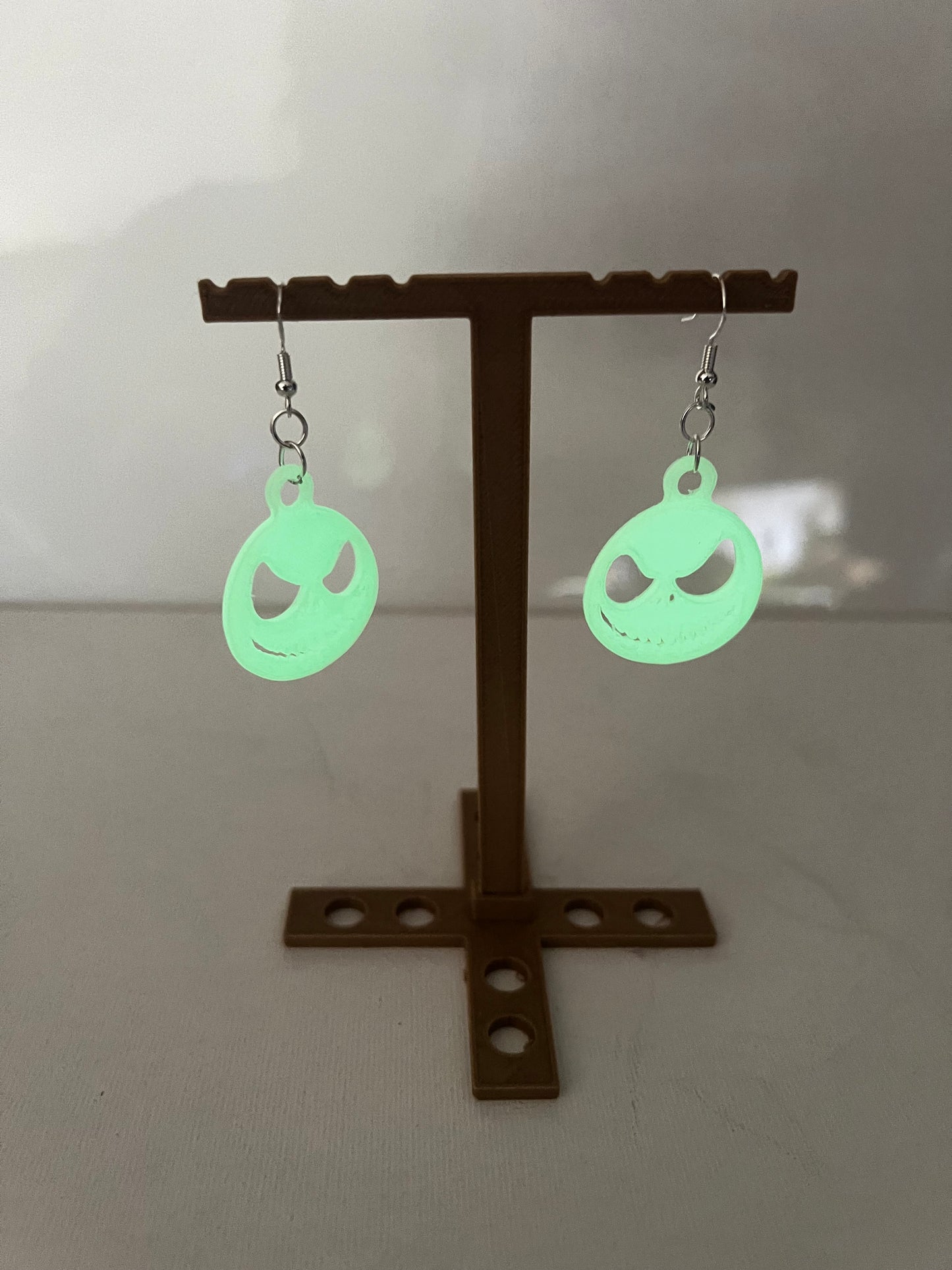 Skeleton Head 3D Printed Earrings