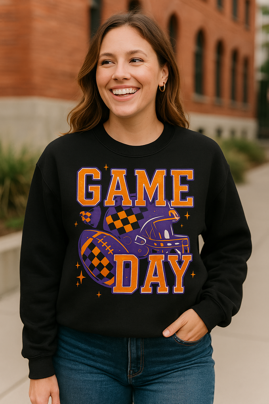 Game Day - Orange & Purple Sweatshirt