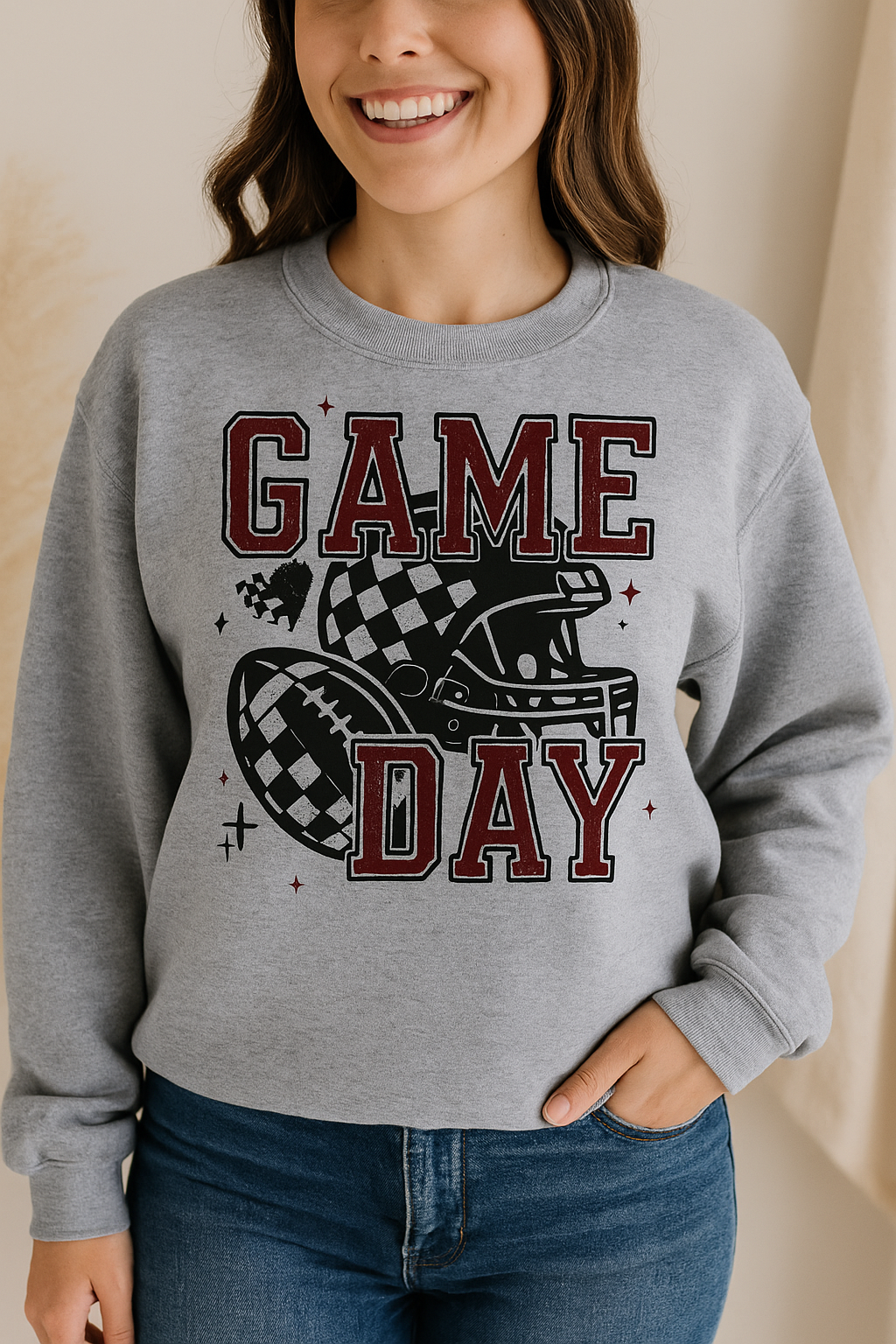 Game Day - Garnett & Black Sweatshirt