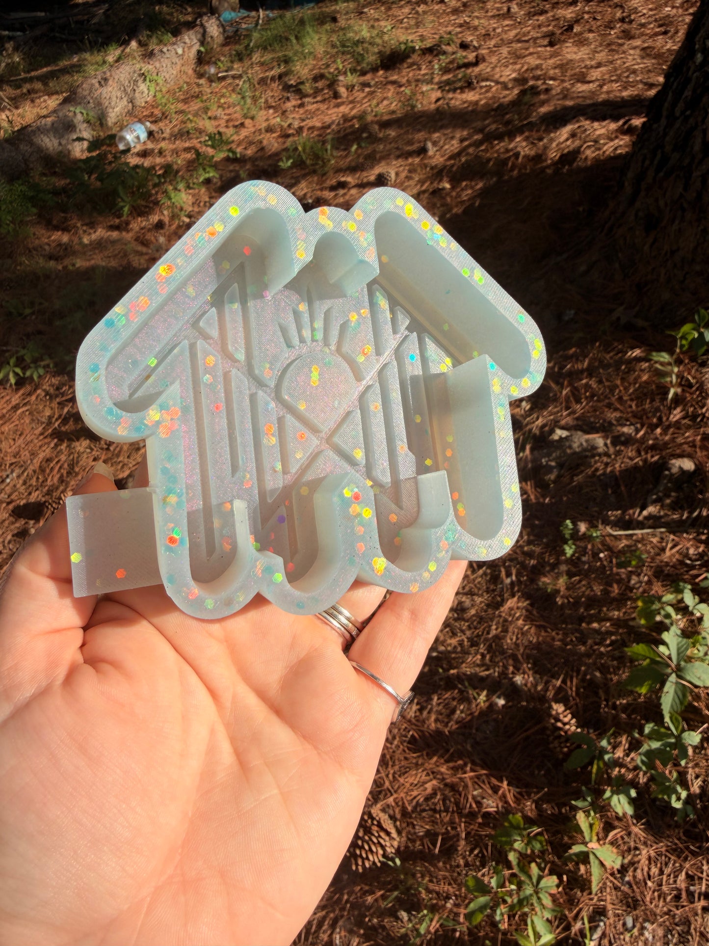 Worship-Inspired Geometric Emblem Silicone Freshie Mold