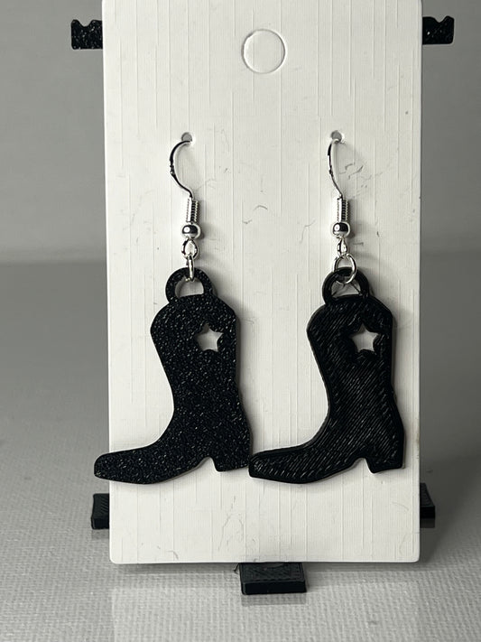 Cowgirl Boots 3D Printed Earrings