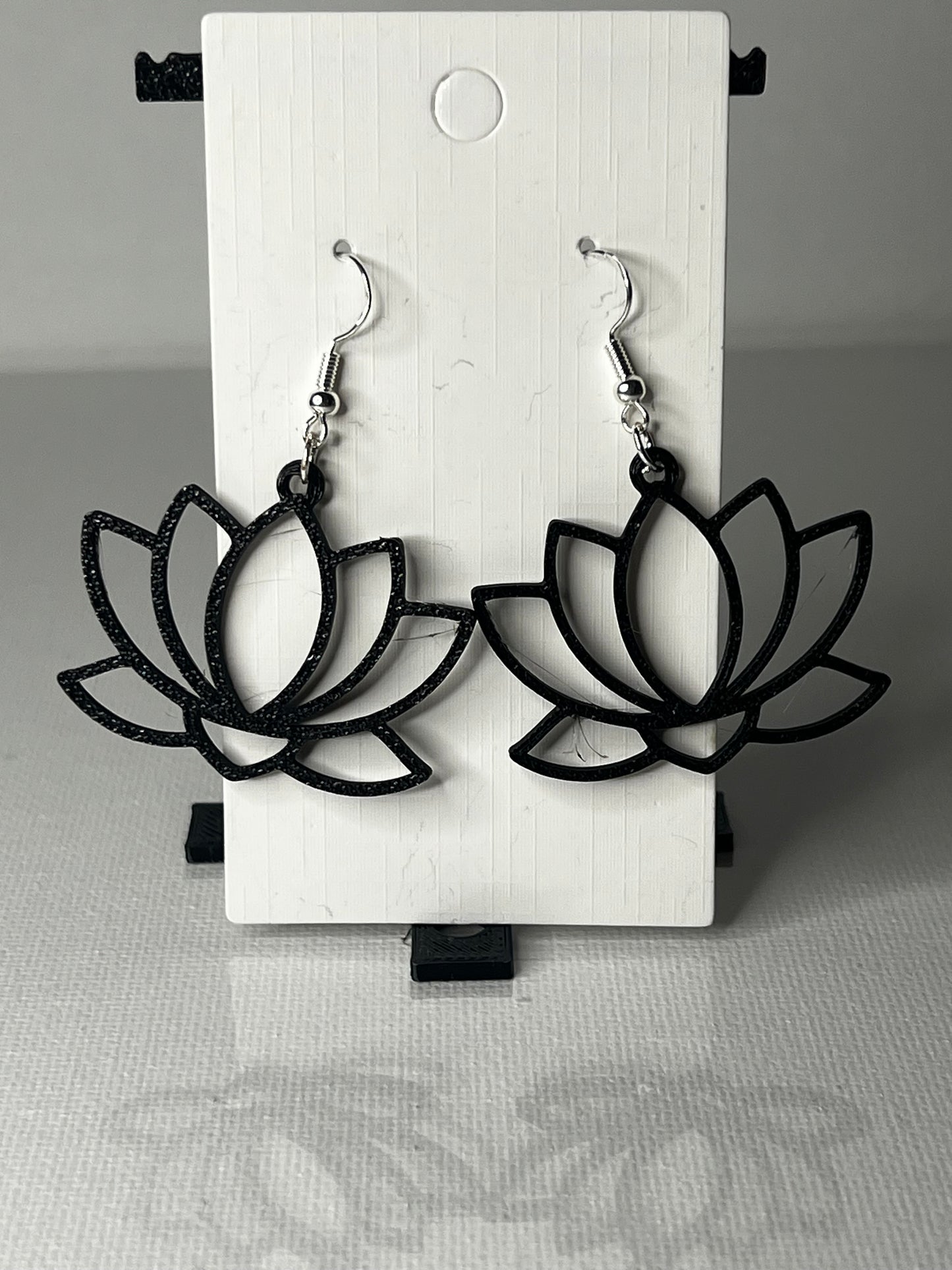 Lotus Flower 3D Printed Earrings