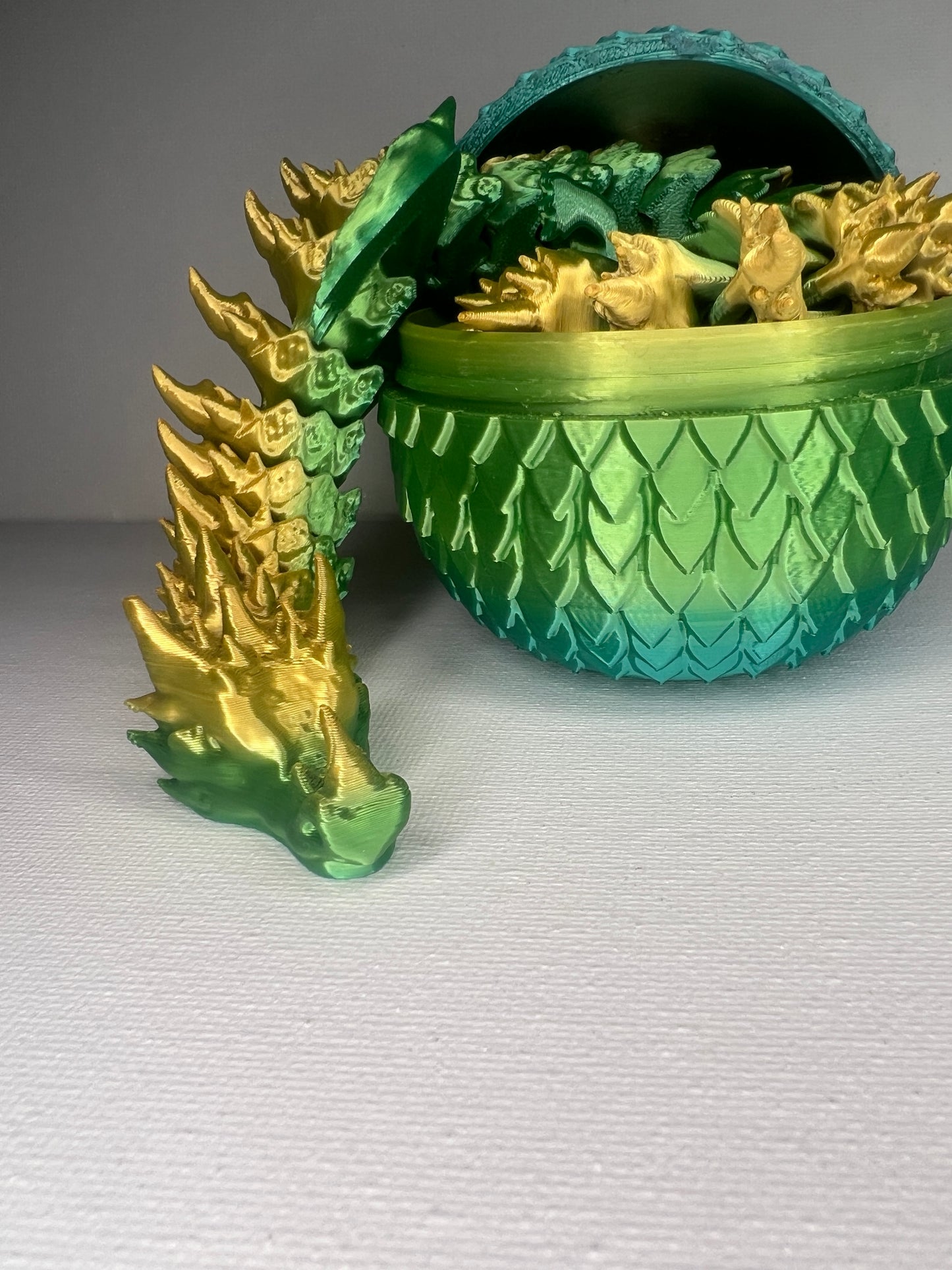 3D Printed Articulated Dragon & Dragon Egg Toy Collectible 🐉✨