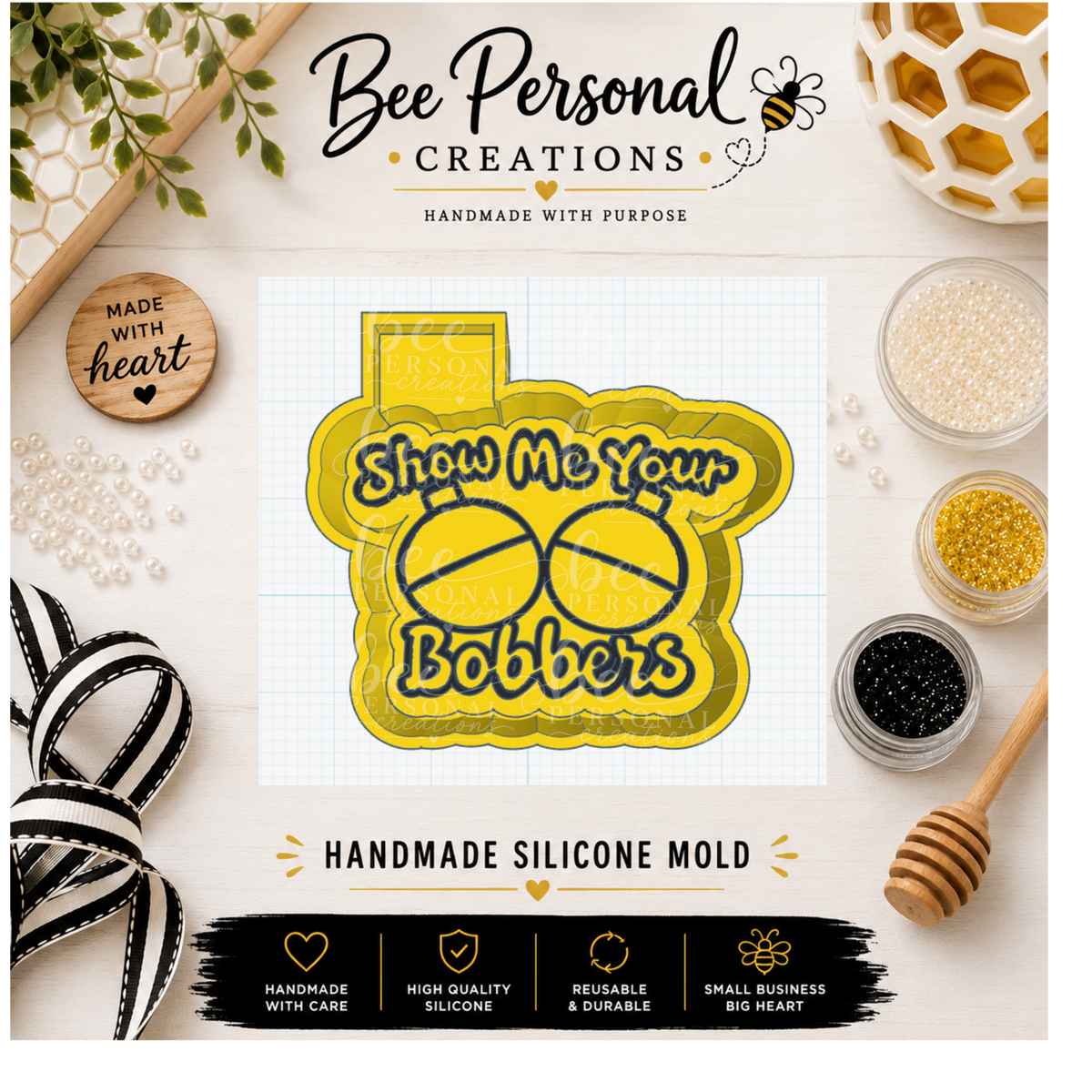 Show Me Your Bobbers Freshie Mold | Fishing Silicone Aroma Bead Mold