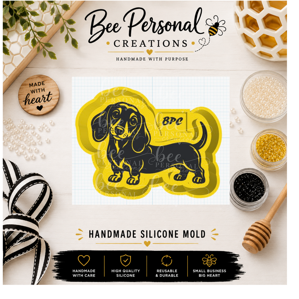 Dachshund Silicone Freshie Mold | The Little Long Dog | BPC