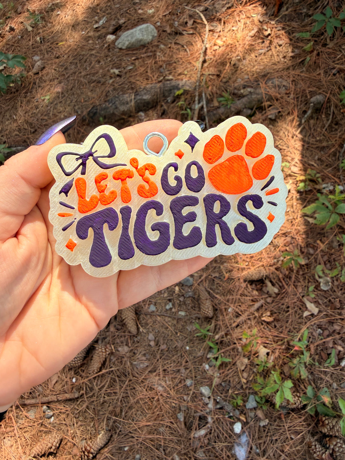 Let’s Go Tigers Custom School Colors Car Freshie