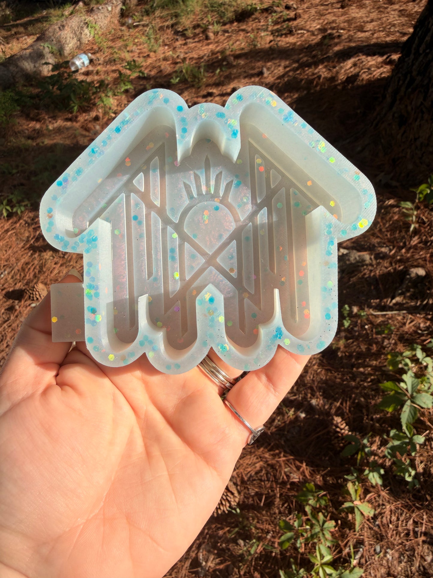 Worship-Inspired Geometric Emblem Silicone Freshie Mold