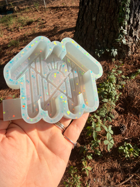 Worship-Inspired Geometric Emblem Silicone Freshie Mold