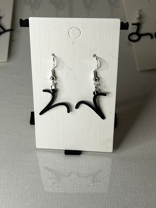 Aries Zodiac Sign 3D Printed Earrings
