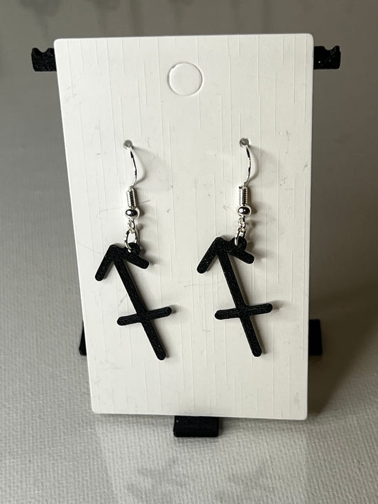 Sagittarius Zodiac Sign 3D Printed Earrings