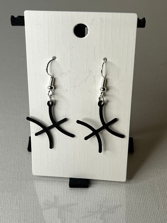 Pisces Zodiac Sign 3D Printed Earrings