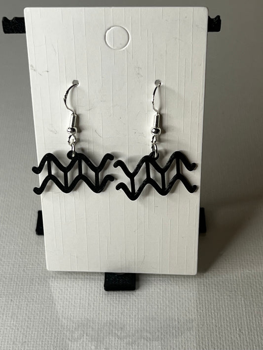 Aquarius Zodiac Sign 3D Printed Earrings