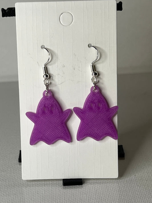 Ghost 3D Printed Earrings