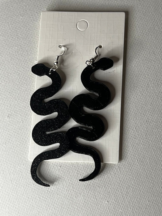 Snake 3D Printed Earrings